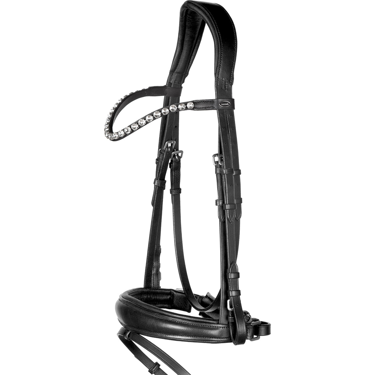 Trense-Anatomisch-Performance-Schwarz-Unterlegt-WB-VB-Glow-Silver