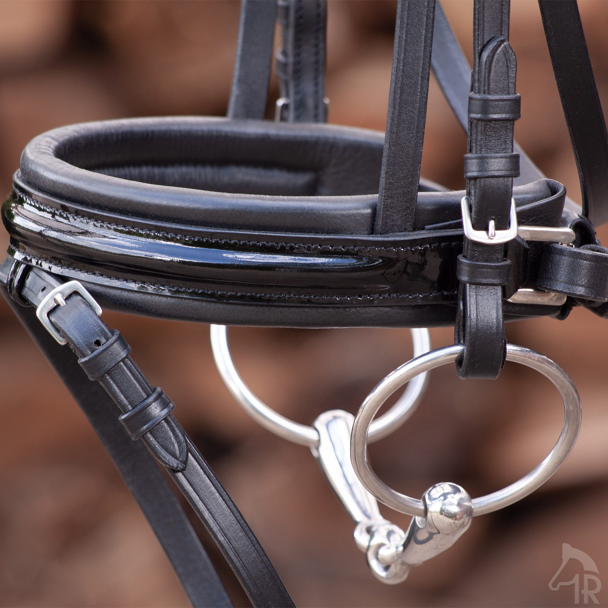 Reithalfter-Motion-breit-Schwarz-Lack-Schnallen