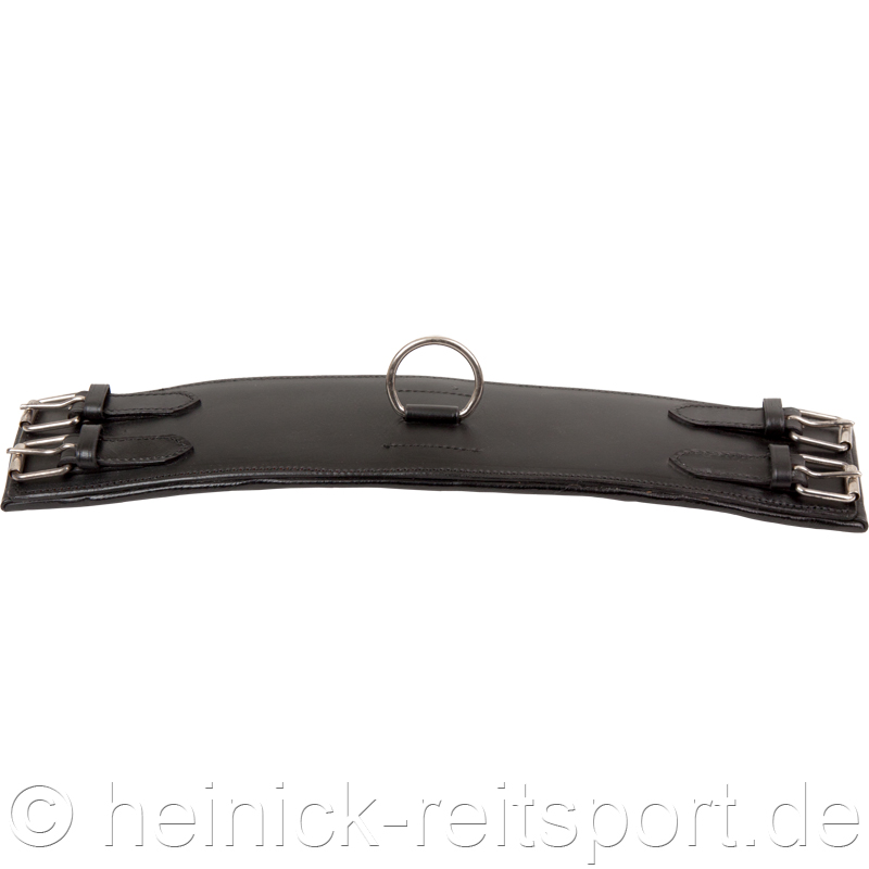 Leder-Bauchgurt-Longiergurt-Schwarz