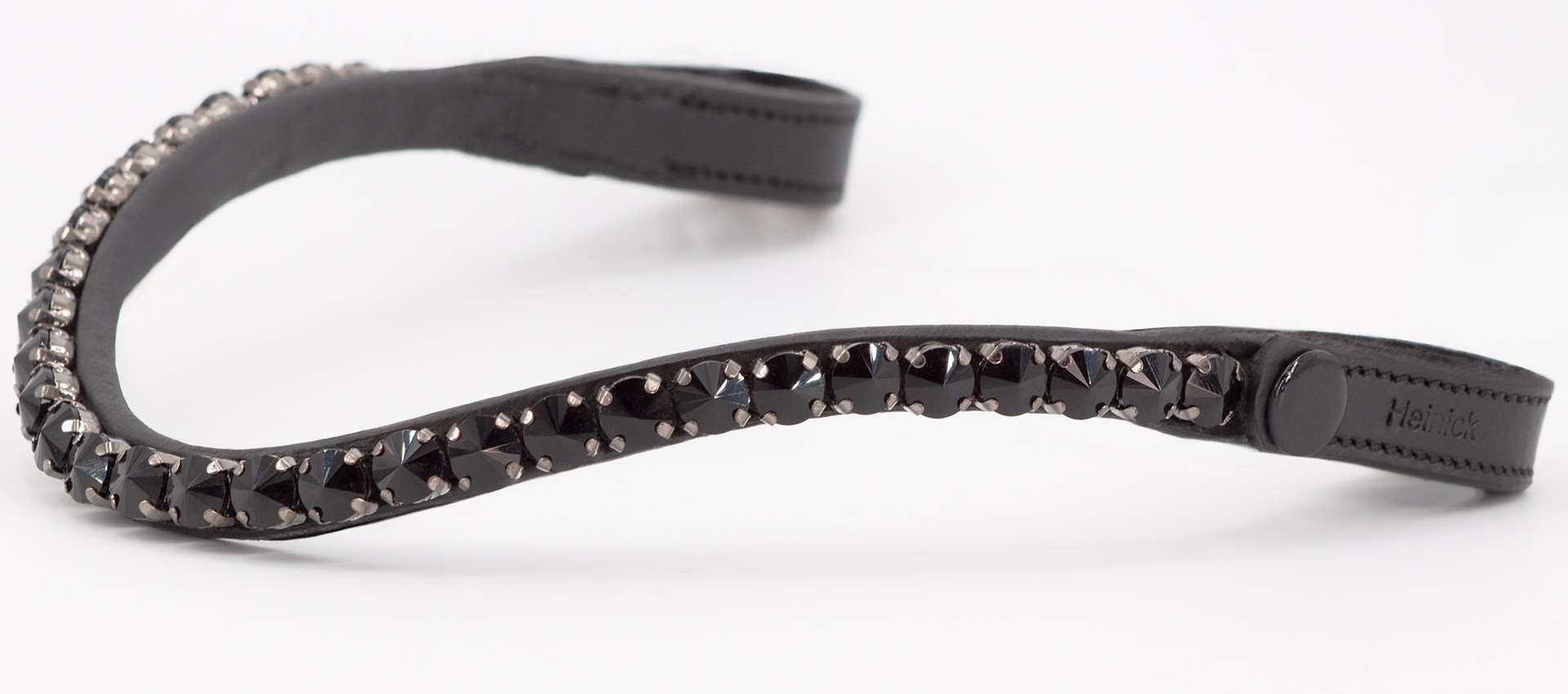 Stirnriemen-geschwungen-Glitzer-Strass-Besatz-Schwarz-Grosse-Steine-Glow-Black