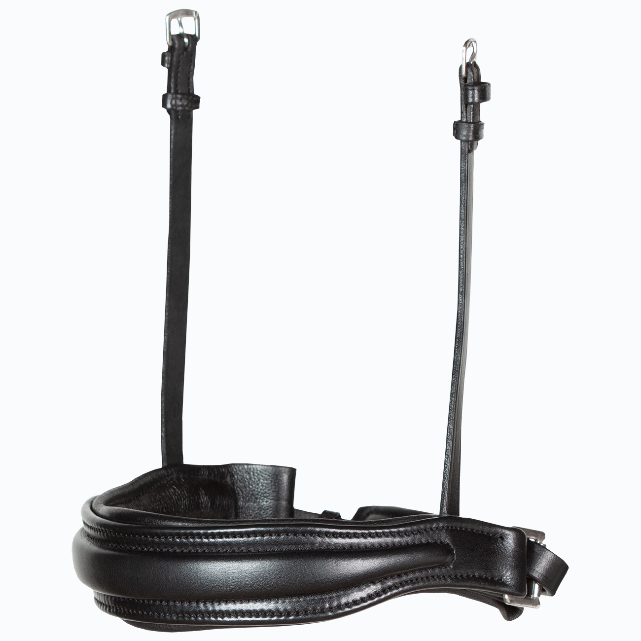 Reithalfter-schwedisch-ohne-Sperrriemen-anatomisch-Custom-Schwarz-Warmblut-Vollblut