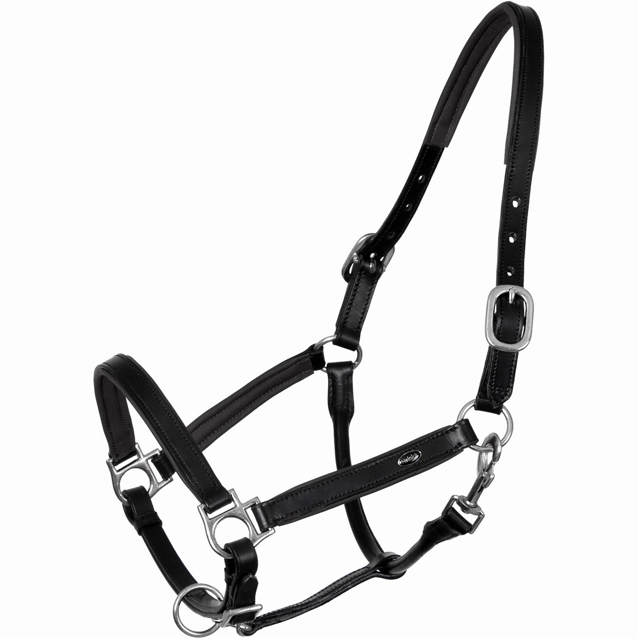 Lederhalfter-Nori-Softleder-schwarz-Warmblut-Vollblut