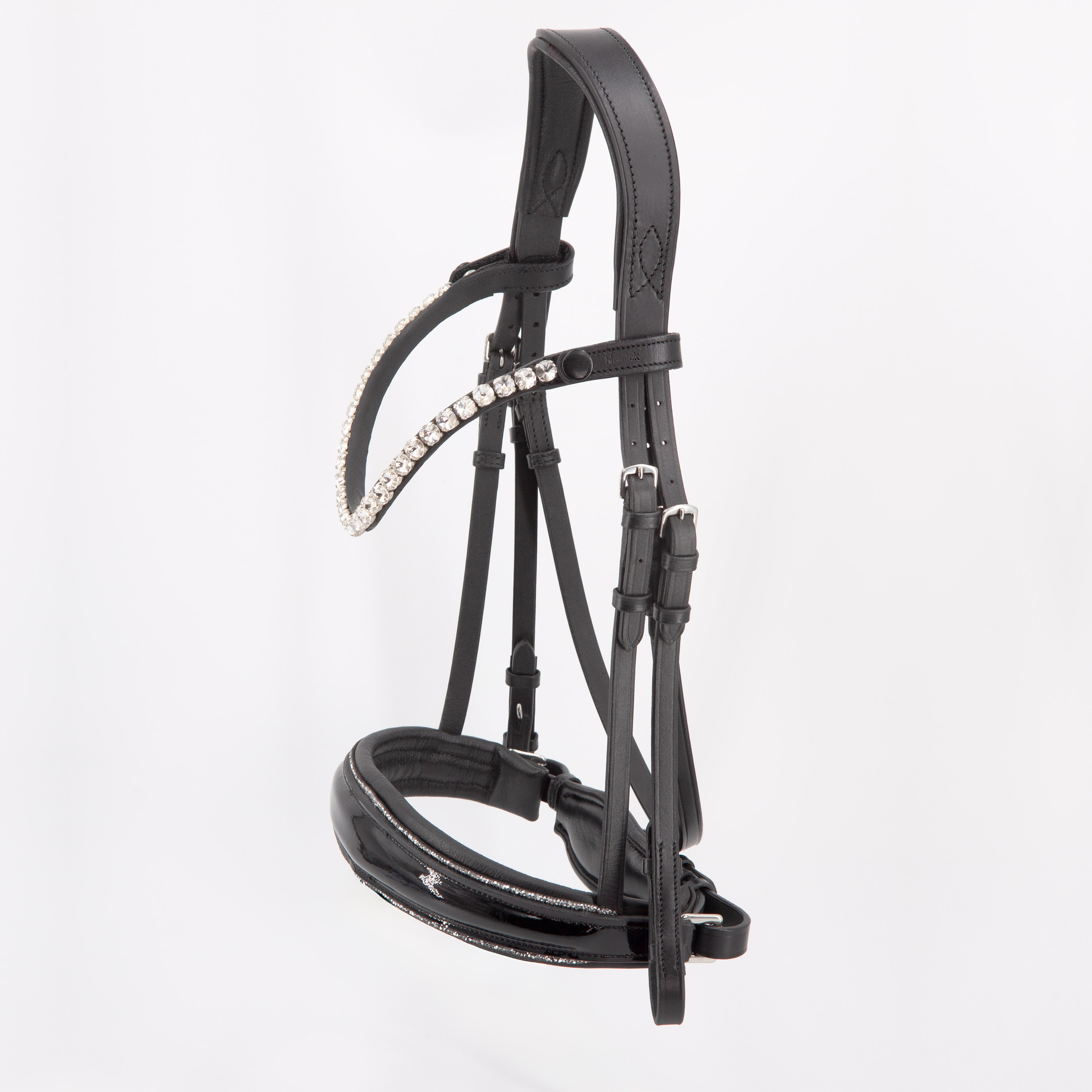 Trense-ohne-Sperrriemen-anatomisch-Shiny-glitter-weiss