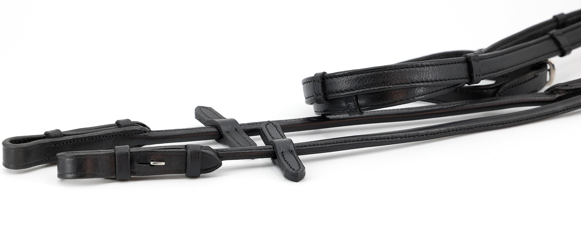 Softleder-Zuegel-Zaumhaken-Rund-Schwarz