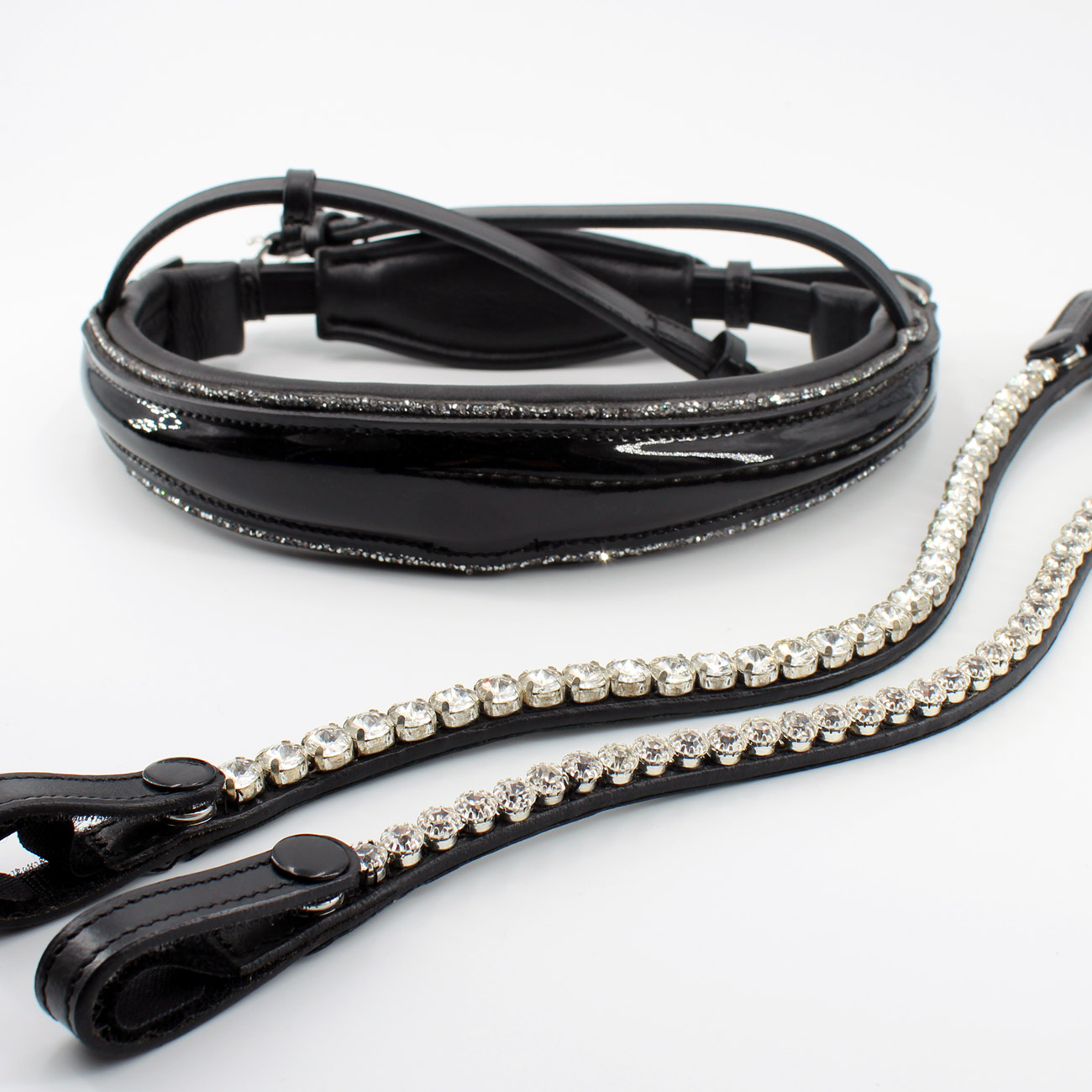 Stirnriemen-geschwungen-Glow-Quick-Change-Klett-Knopf-Pferd-Weisse-Steine-kaufen-Glow-Silver-Diamant-Diamon-Crystal-stunning-2