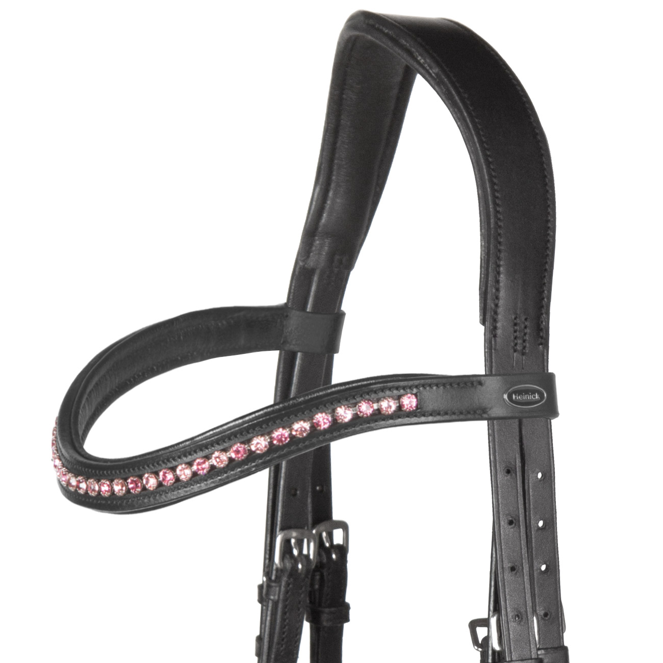 Stirnriemen-geschwungen-Glitzer-Strass-Besatz-Schwarz-grosse-steine-Rose