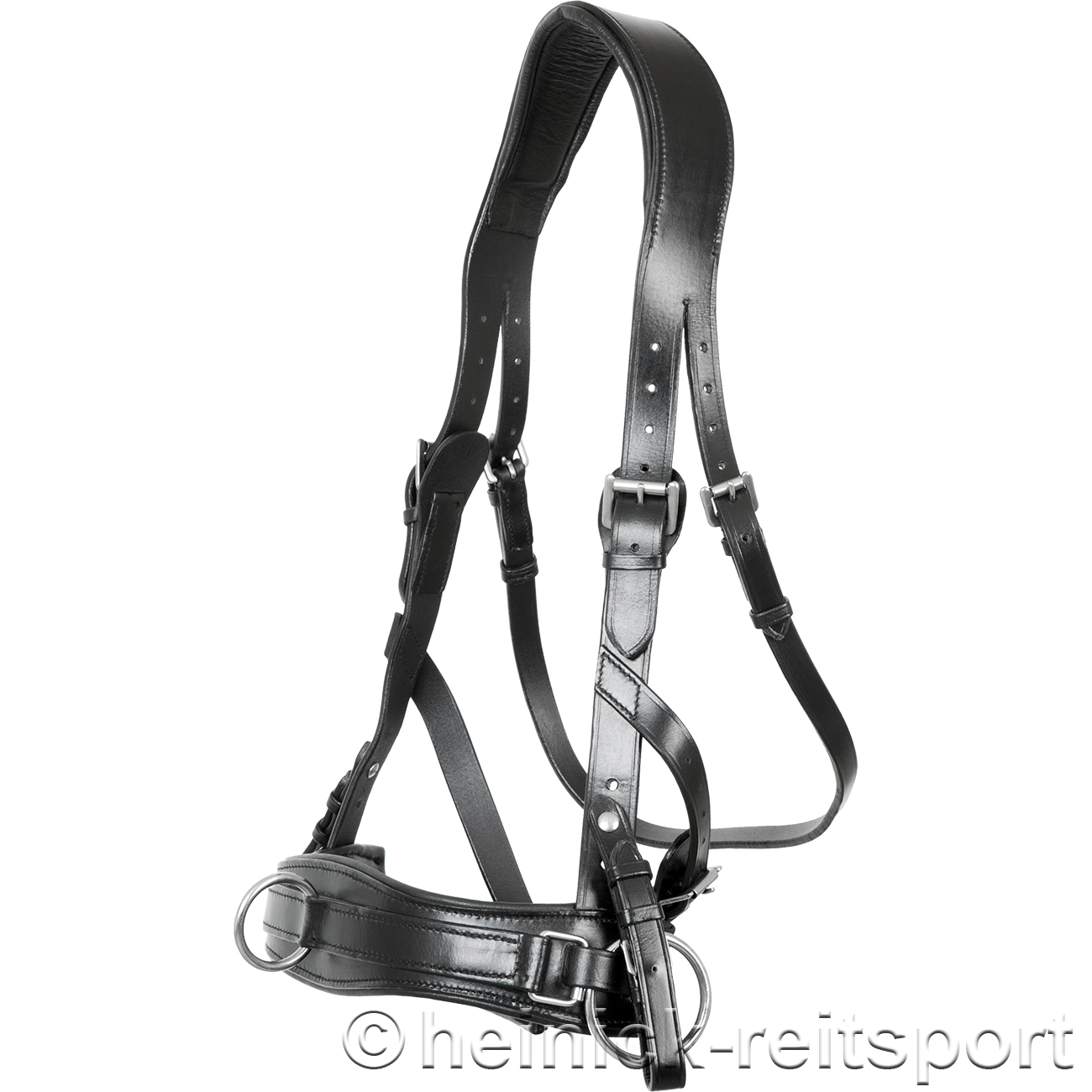 Kappzaum-ProLine-anatomisch-ohne-Eisen-Gebissriemen-Schwarz-WB-VB