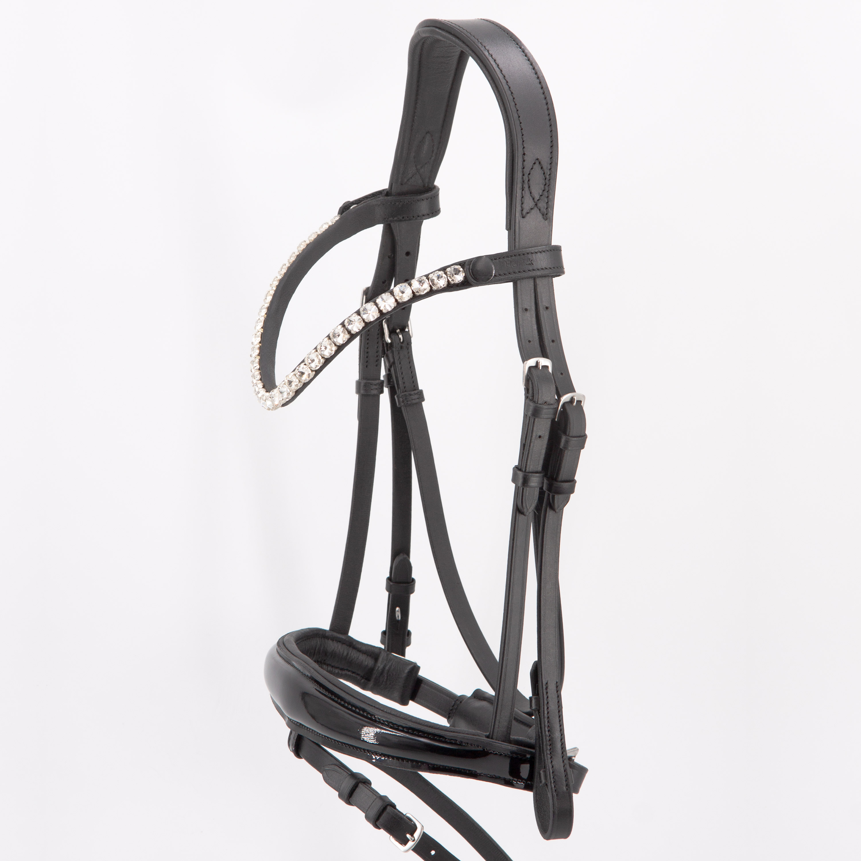 Competition-Schwarz-Lack-Zaumhaken-Glow-Silver