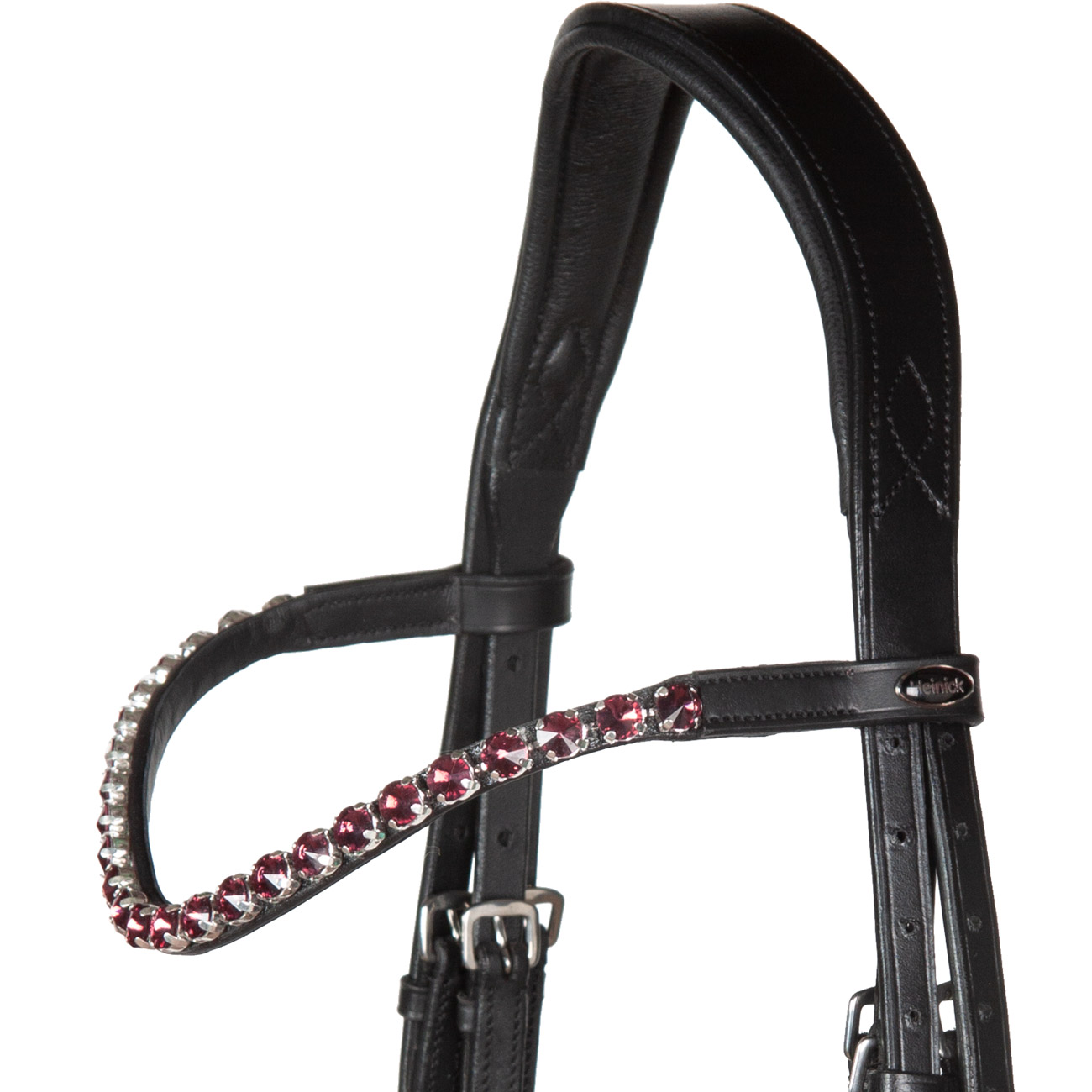 Stirnriemen-geschwungen-Glitzer-Strass-Besatz-Schwarz-Grosse-Steine-Glow-Berry