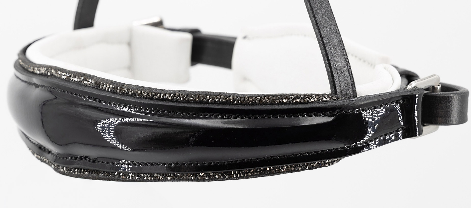 Reithalfter-Shiny-Weiss-Grau