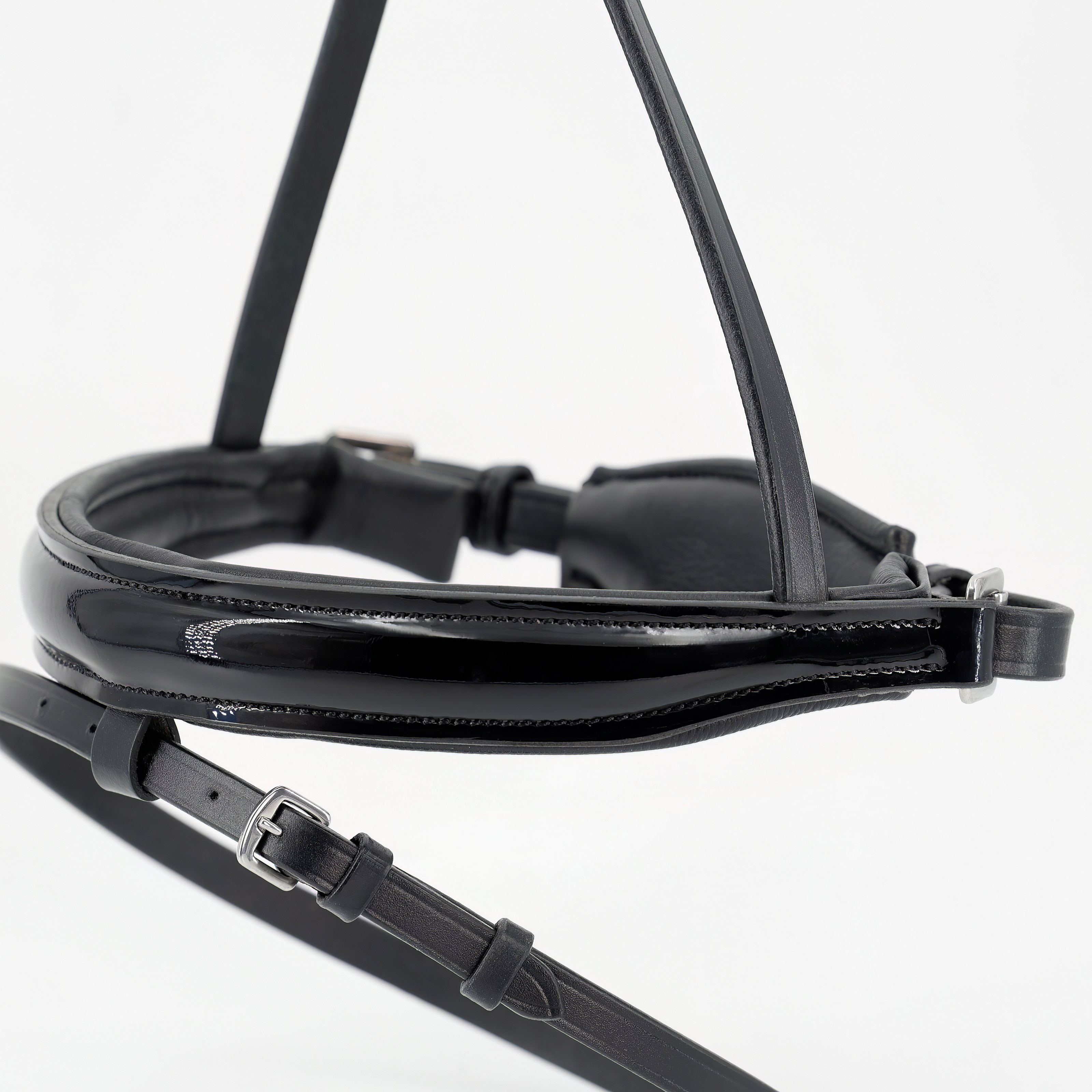 Reithalfter-Lack-Selection-abnehmbarer-Sperrriemen-Schwarz